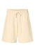 Comfort Colors 1468 Mens Garment Dyed Fleece Shorts w/ Pockets Ivory Flat Front