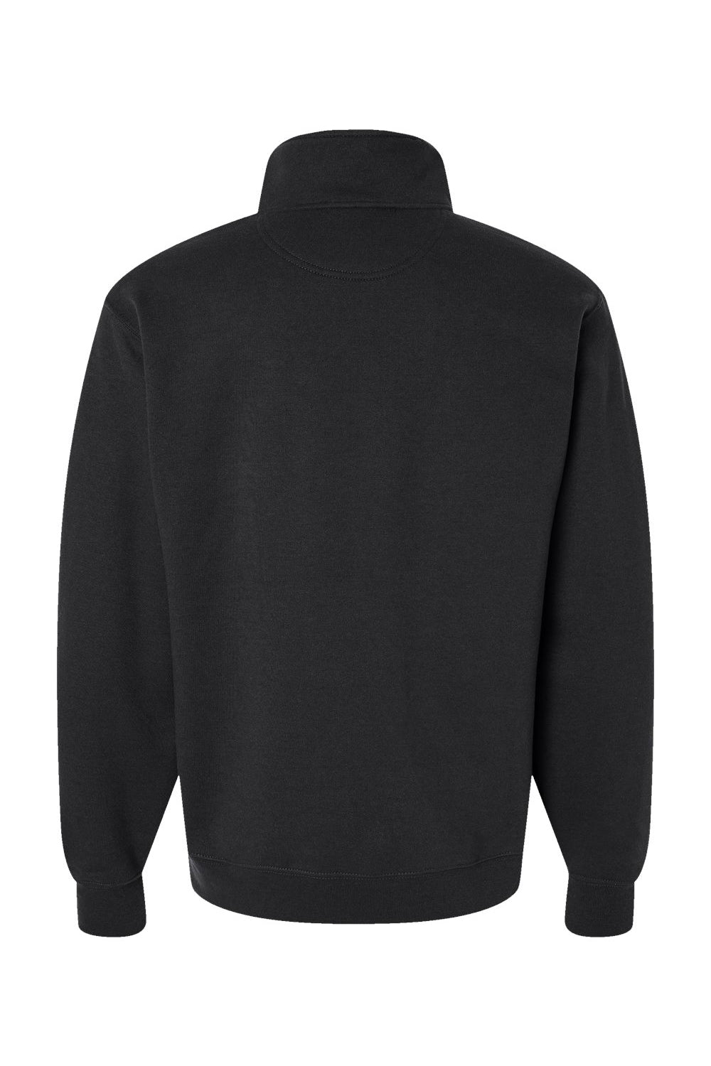 Champion S450 Mens Powerblend 1/4 Zip Sweatshirt Black Flat Back