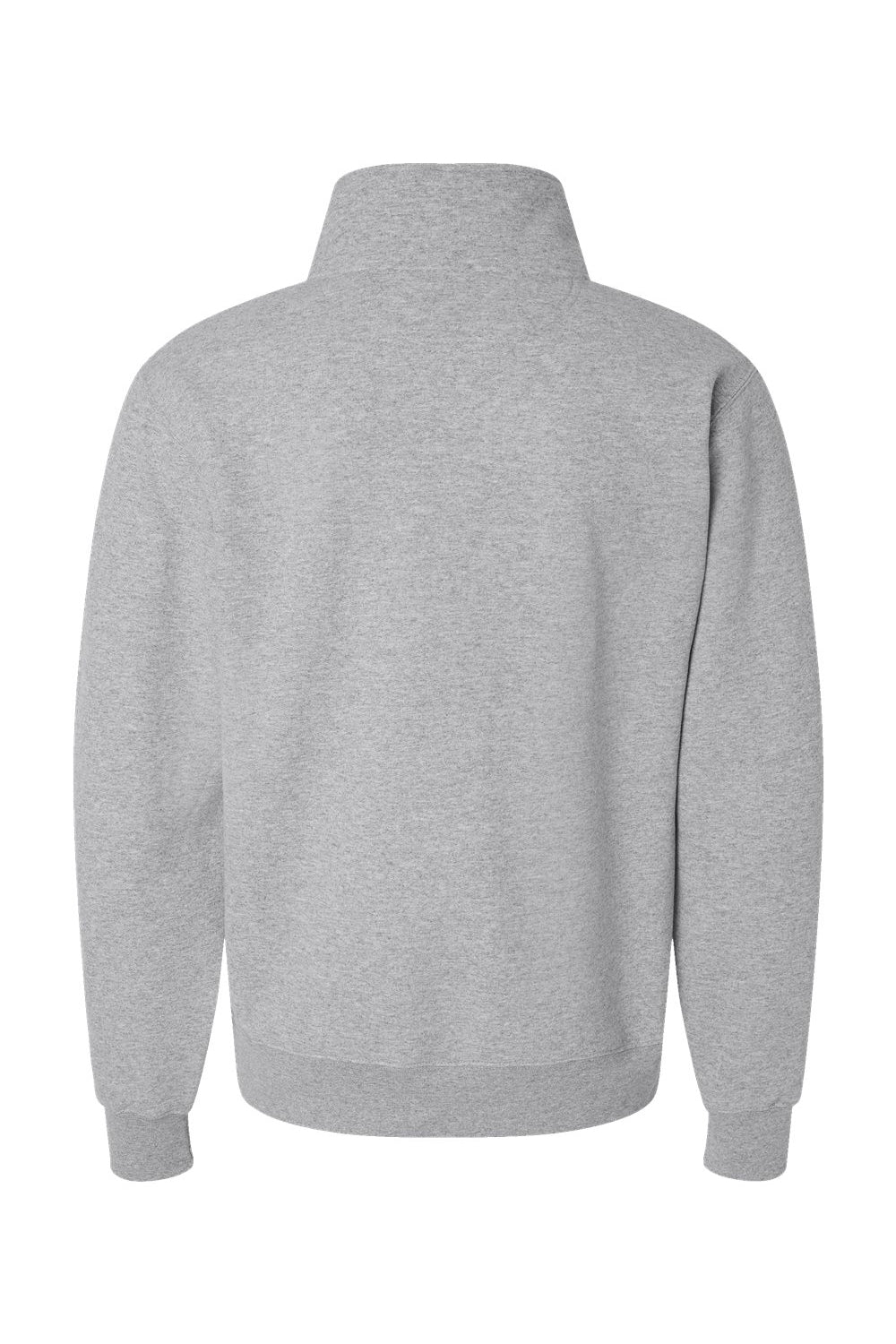 Champion S450 Mens Powerblend 1/4 Zip Sweatshirt Light Steel Grey Flat Back