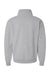 Champion S450 Mens Powerblend 1/4 Zip Sweatshirt Light Steel Grey Flat Back