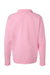 ComfortWash By Hanes GDH490 Mens Garment Dyed Polo Collar Sweatshirt Cotton Candy Pink Flat Back