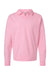 ComfortWash By Hanes GDH490 Mens Garment Dyed Polo Collar Sweatshirt Cotton Candy Pink Flat Front