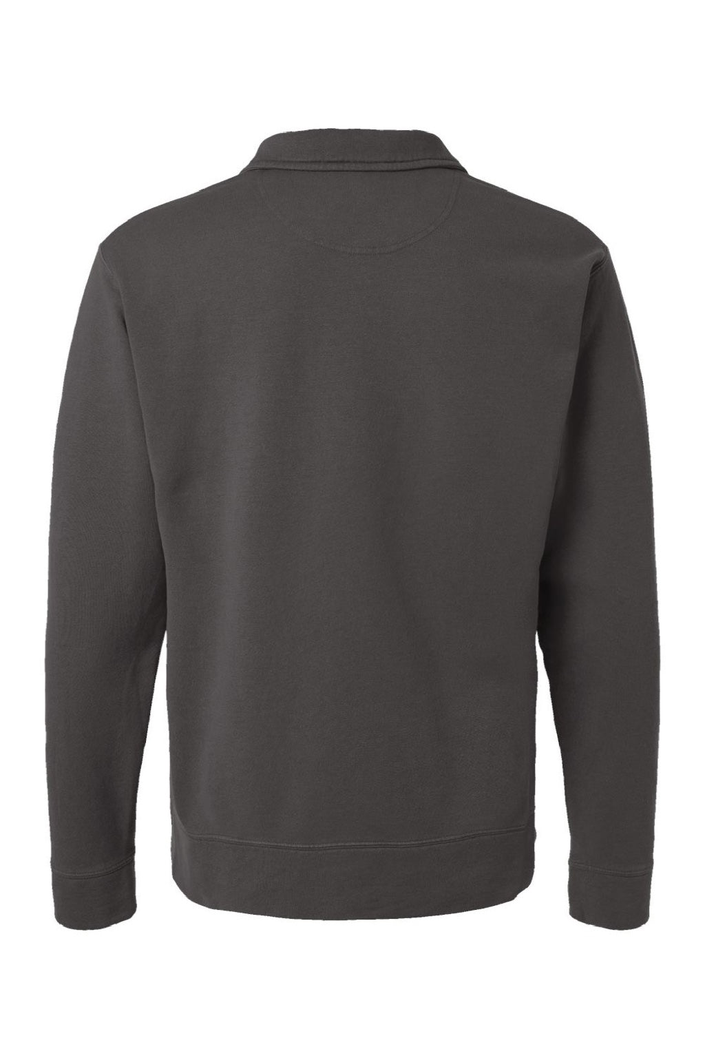 ComfortWash By Hanes GDH490 Mens Garment Dyed Polo Collar Sweatshirt New Railroad Grey Flat Back