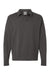 ComfortWash By Hanes GDH490 Mens Garment Dyed Polo Collar Sweatshirt New Railroad Grey Flat Front