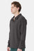 ComfortWash By Hanes GDH490 Mens Garment Dyed Polo Collar Sweatshirt New Railroad Grey Model Side