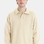 ComfortWash By Hanes Mens Garment Dyed Polo Collar Sweatshirt - Parchment - Coming Soon
