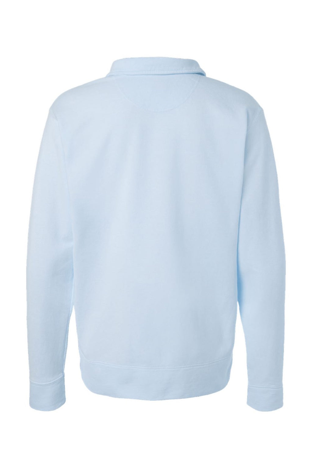 ComfortWash By Hanes GDH490 Mens Garment Dyed Polo Collar Sweatshirt Soothing Blue Flat Back