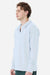 ComfortWash By Hanes GDH490 Mens Garment Dyed Polo Collar Sweatshirt Soothing Blue Model Side