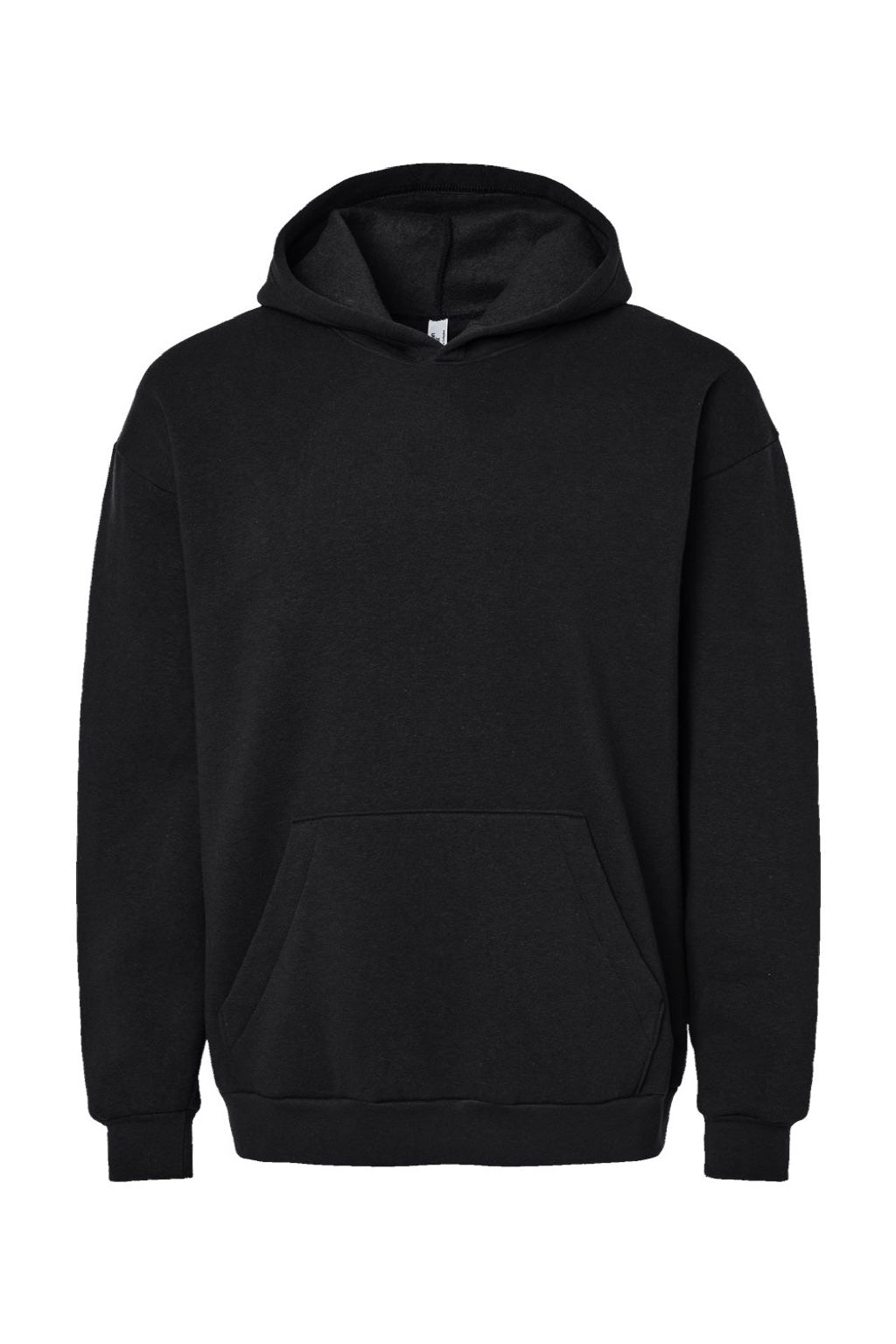 American Apparel RF498 Mens ReFlex Fleece Hooded Sweatshirt Hoodie w/ Pouch Pocket Black Flat Front