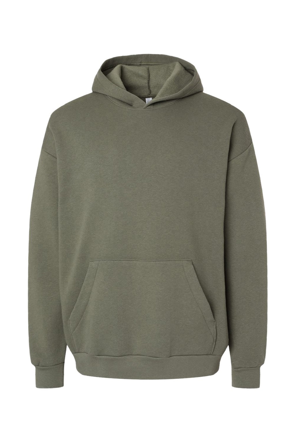 American Apparel RF498 Mens ReFlex Fleece Hooded Sweatshirt Hoodie w/ Pouch Pocket Lieutenant Green Flat Front