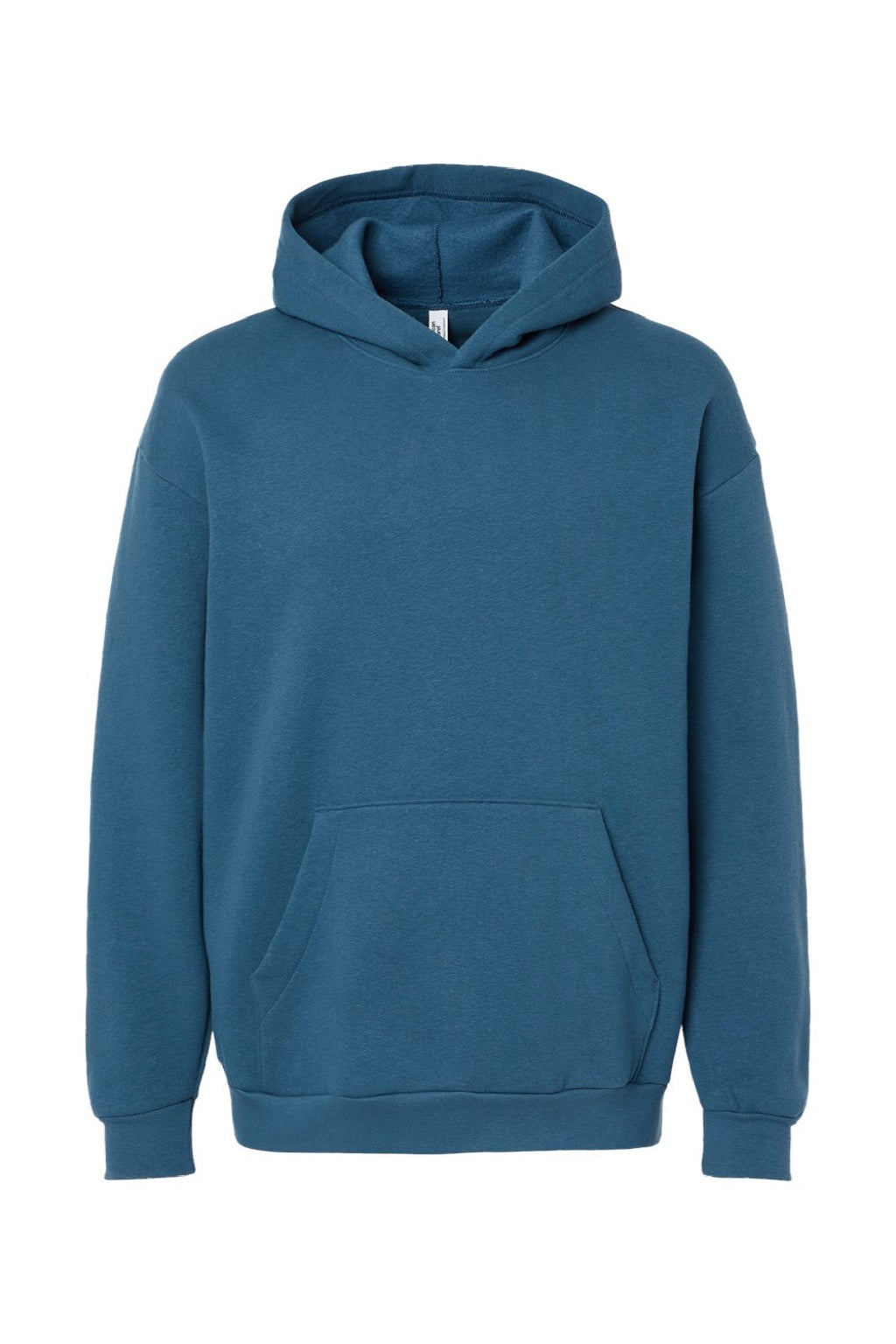 American Apparel RF498 Mens ReFlex Fleece Hooded Sweatshirt Hoodie w/ Pouch Pocket Sea Blue Flat Front