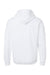 American Apparel RF498 Mens ReFlex Fleece Hooded Sweatshirt Hoodie White Flat Back