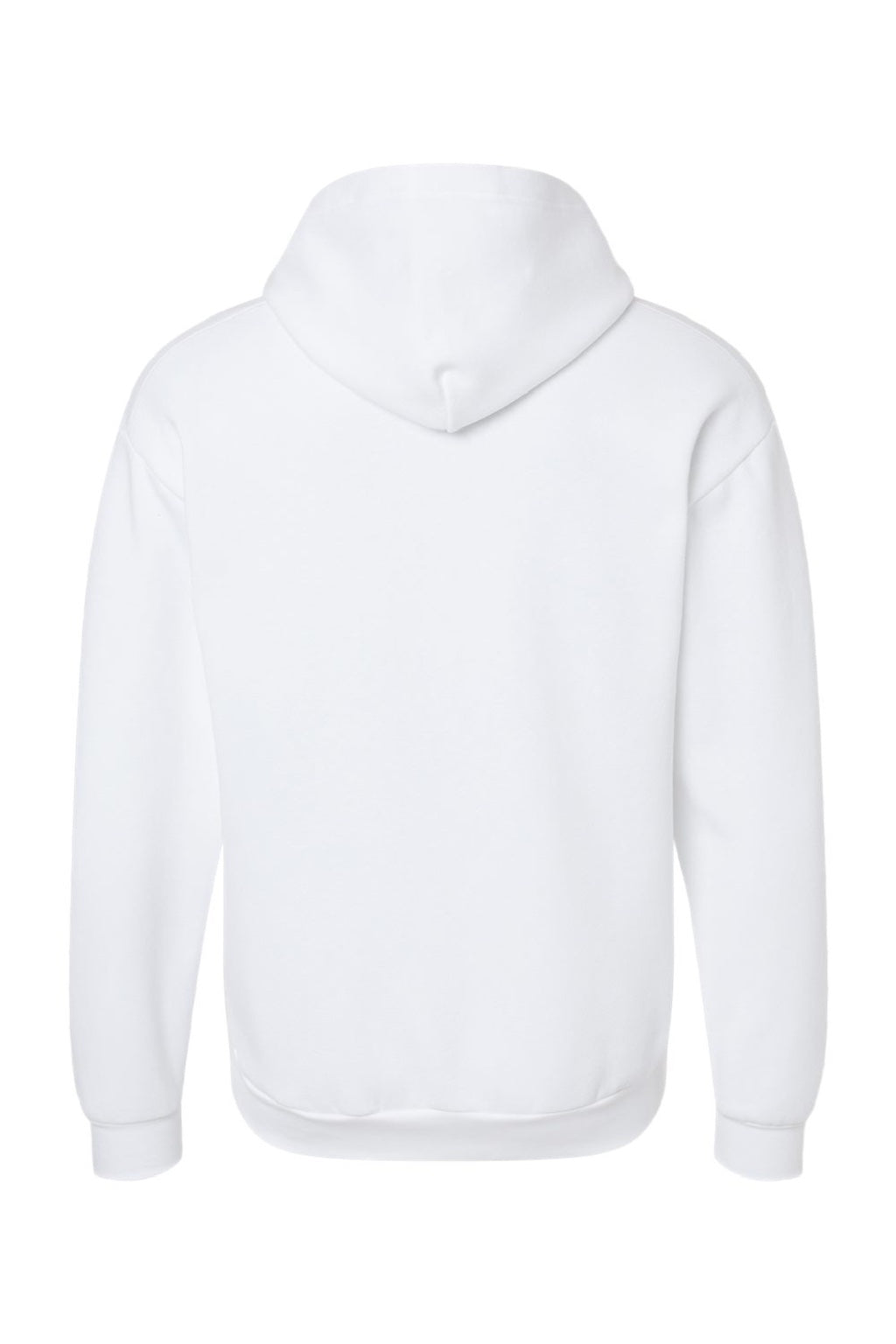 American Apparel RF498 Mens ReFlex Fleece Hooded Sweatshirt Hoodie w/ Pouch Pocket White Flat Back