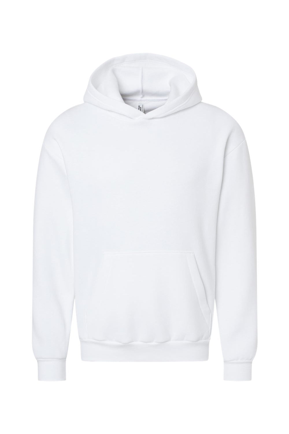 American Apparel RF498 Mens ReFlex Fleece Hooded Sweatshirt Hoodie White Flat Front