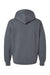 American Apparel RF498 Mens ReFlex Fleece Hooded Sweatshirt Hoodie w/ Pouch Pocket Asphalt Grey Flat Back
