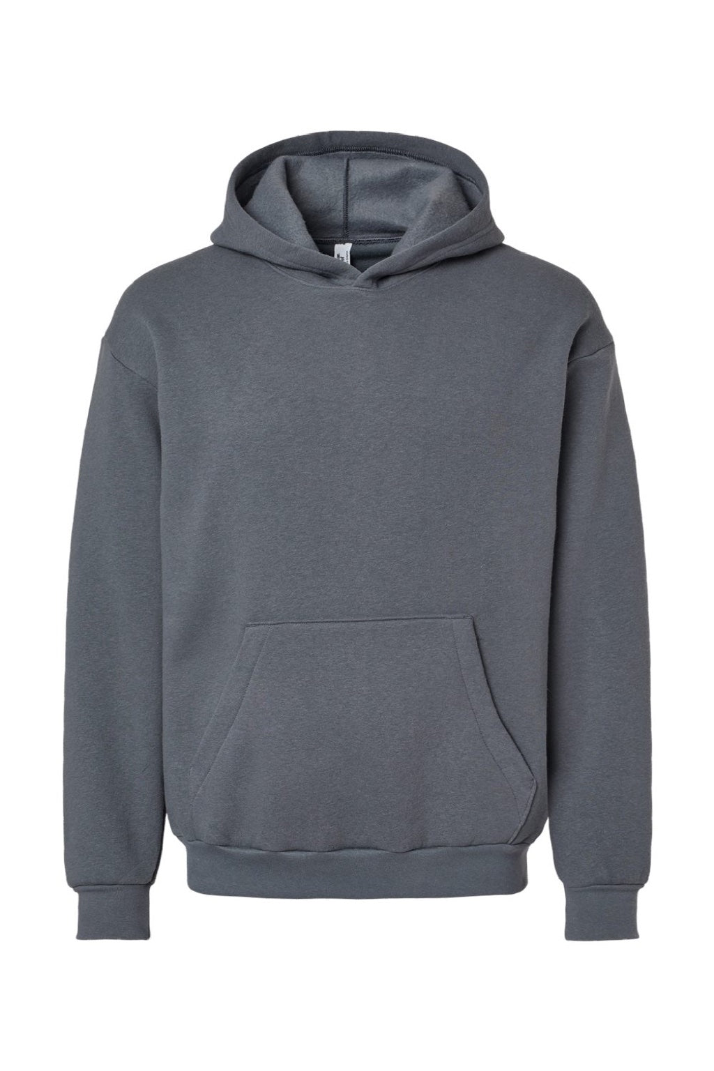 American Apparel RF498 Mens ReFlex Fleece Hooded Sweatshirt Hoodie w/ Pouch Pocket Asphalt Grey Flat Front