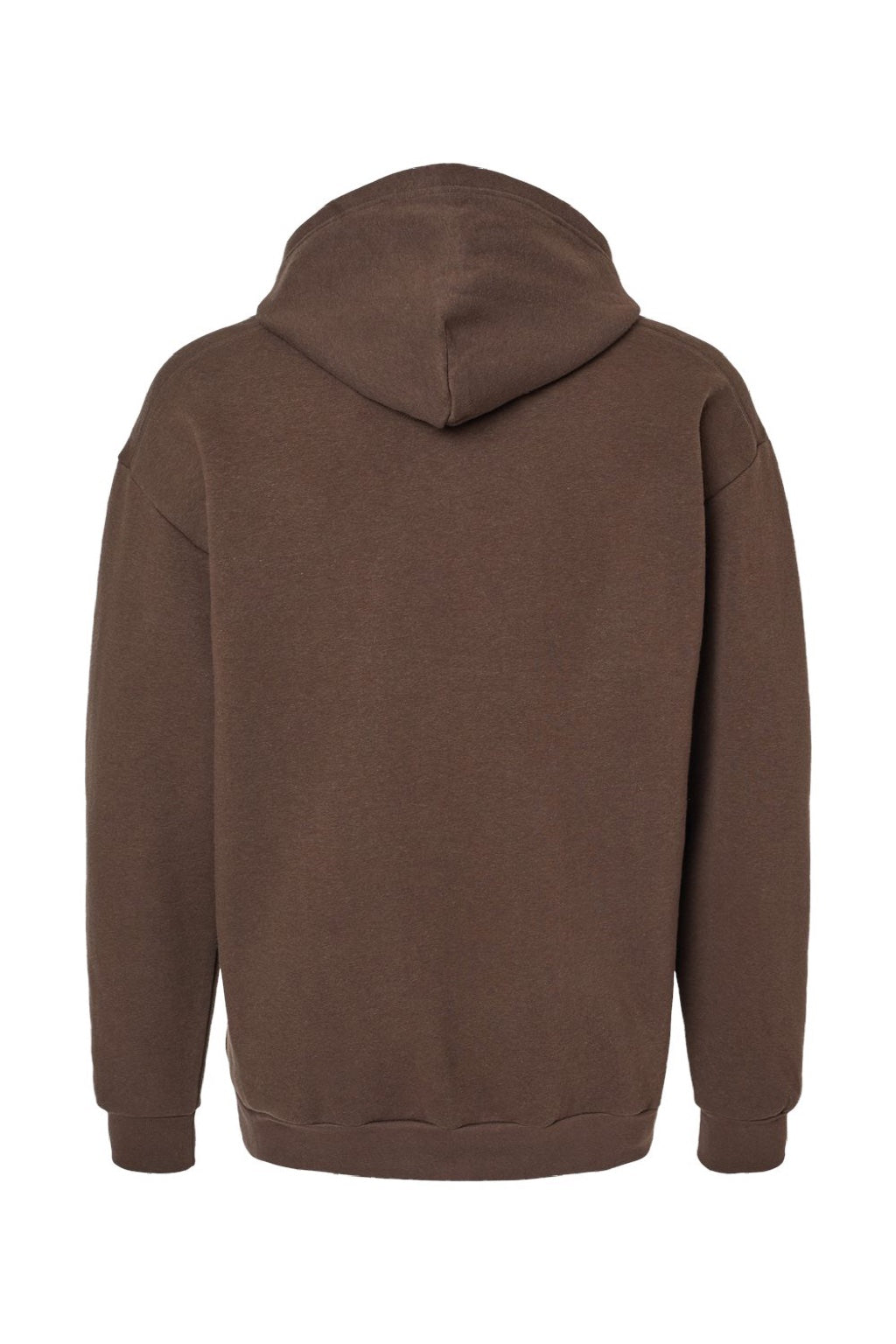 American Apparel RF498 Mens ReFlex Fleece Hooded Sweatshirt Hoodie w/ Pouch Pocket Brown Flat Back