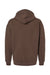 American Apparel RF498 Mens ReFlex Fleece Hooded Sweatshirt Hoodie w/ Pouch Pocket Brown Flat Back
