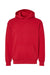 American Apparel RF498 Mens ReFlex Fleece Hooded Sweatshirt Hoodie w/ Pouch Pocket Cardinal Red Flat Front