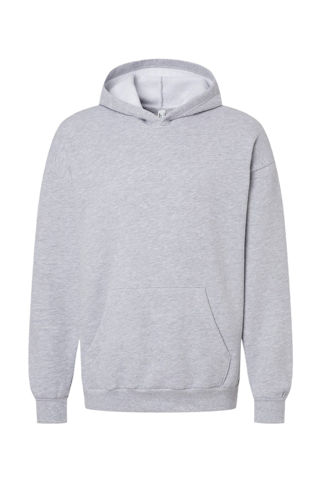 American Apparel RF498 Mens ReFlex Fleece Hooded Sweatshirt Hoodie w/ Pouch Pocket Heather Grey Flat Front