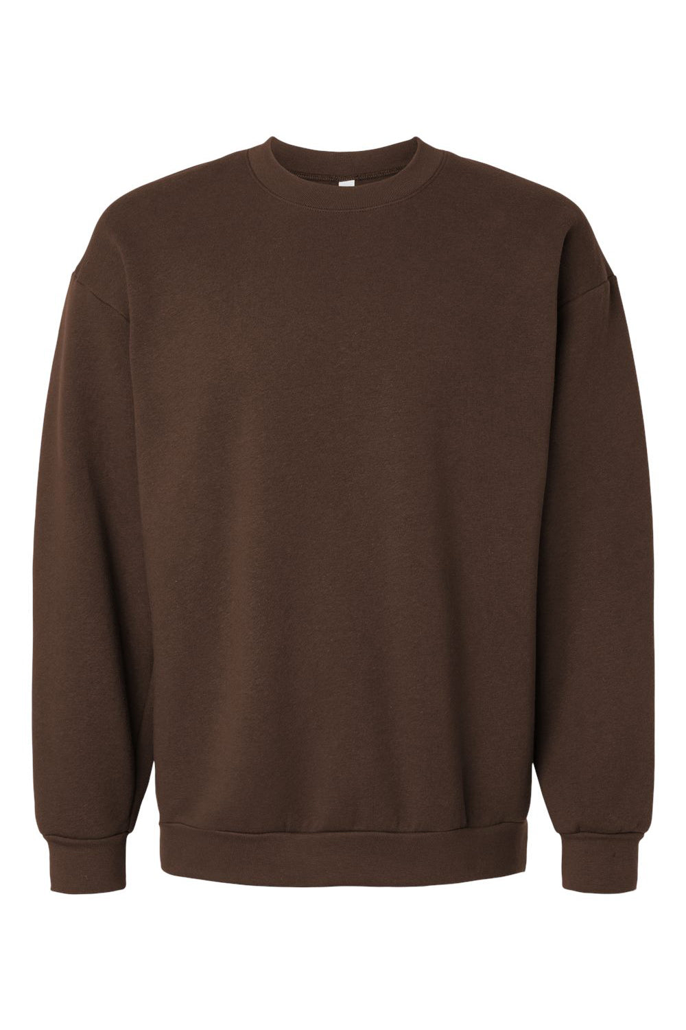 American Apparel RF496 Mens ReFlex Fleece Crewneck Sweatshirt Brown Flat Front