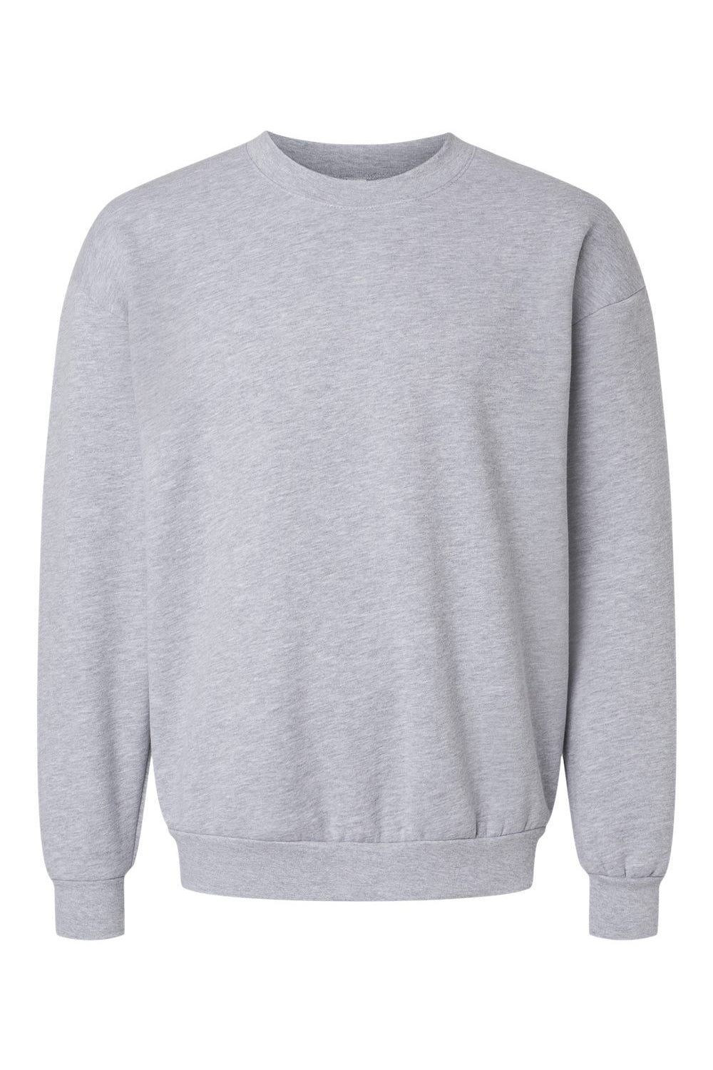 American Apparel RF496 Mens ReFlex Fleece Crewneck Sweatshirt Heather Grey Flat Front
