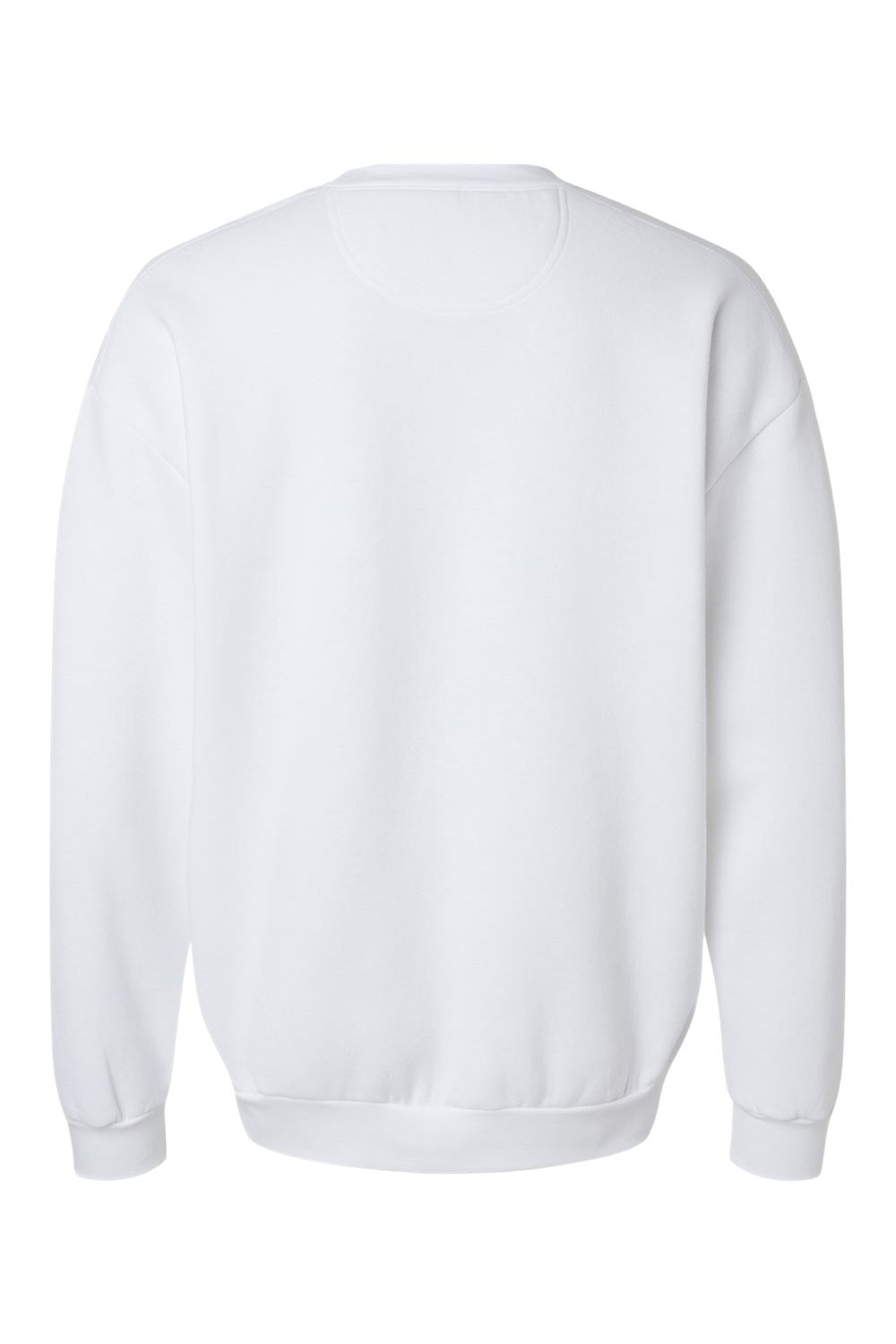 American Apparel RF496 Mens ReFlex Fleece Crewneck Sweatshirt White Flat Back