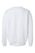 American Apparel RF496 Mens ReFlex Fleece Crewneck Sweatshirt White Flat Back