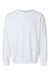 American Apparel RF496 Mens ReFlex Fleece Crewneck Sweatshirt White Flat Front
