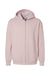 American Apparel RF497 Mens ReFlex Fleece Full Zip Hooded Sweatshirt Hoodie Blush Pink Flat Front