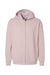 American Apparel RF497 Mens ReFlex Fleece Full Zip Hooded Sweatshirt Hoodie w/ Pockets Blush Pink Flat Front