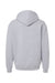 American Apparel RF497 Mens ReFlex Fleece Full Zip Hooded Sweatshirt Hoodie w/ Pockets Heather Grey Flat Back