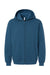 American Apparel RF497 Mens ReFlex Fleece Full Zip Hooded Sweatshirt Hoodie w/ Pockets Sea Blue Flat Front