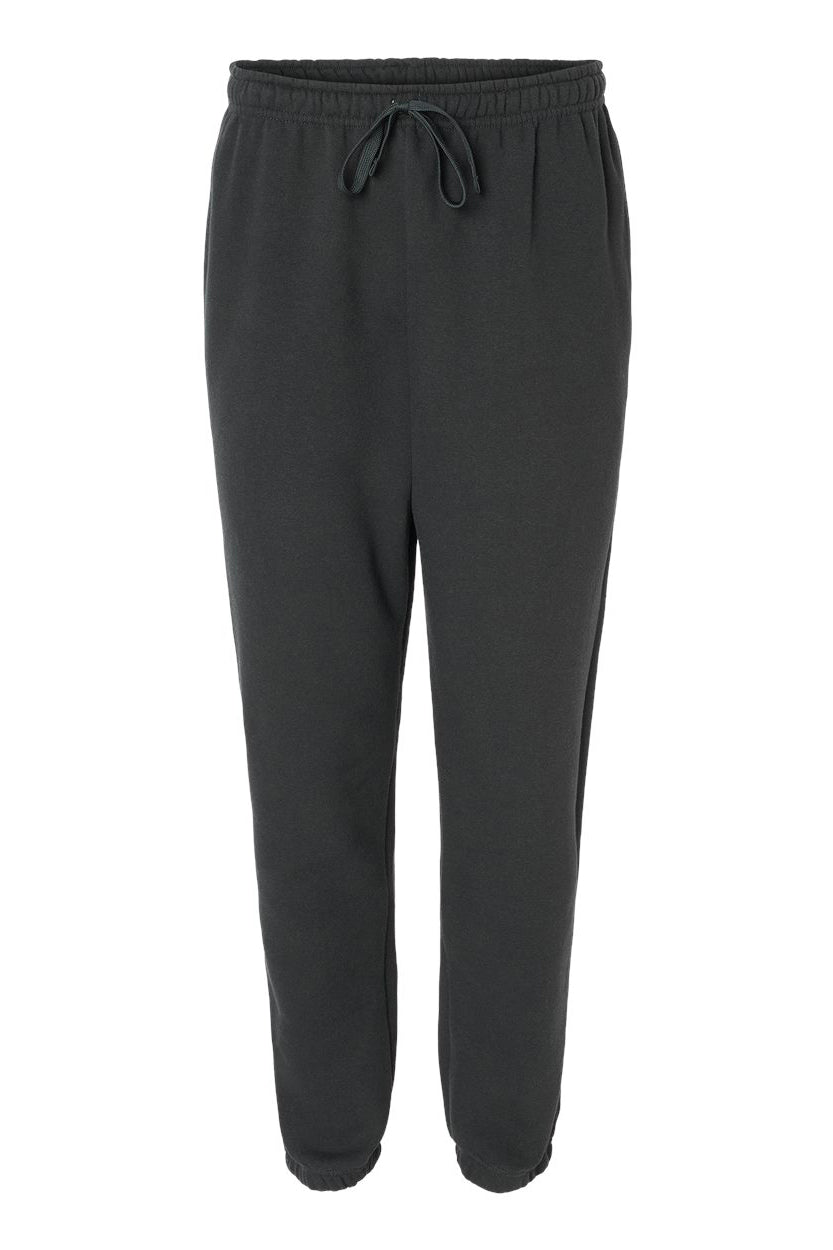 American Apparel RF491 Mens ReFlex Fleece Sweatpants w/ Pockets Black Flat Front