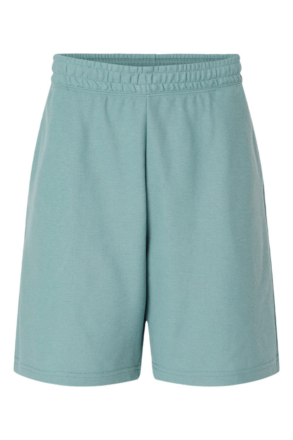 American Apparel 2PQ Mens Gym Shorts w/ Pockets Arctic Green Flat Front