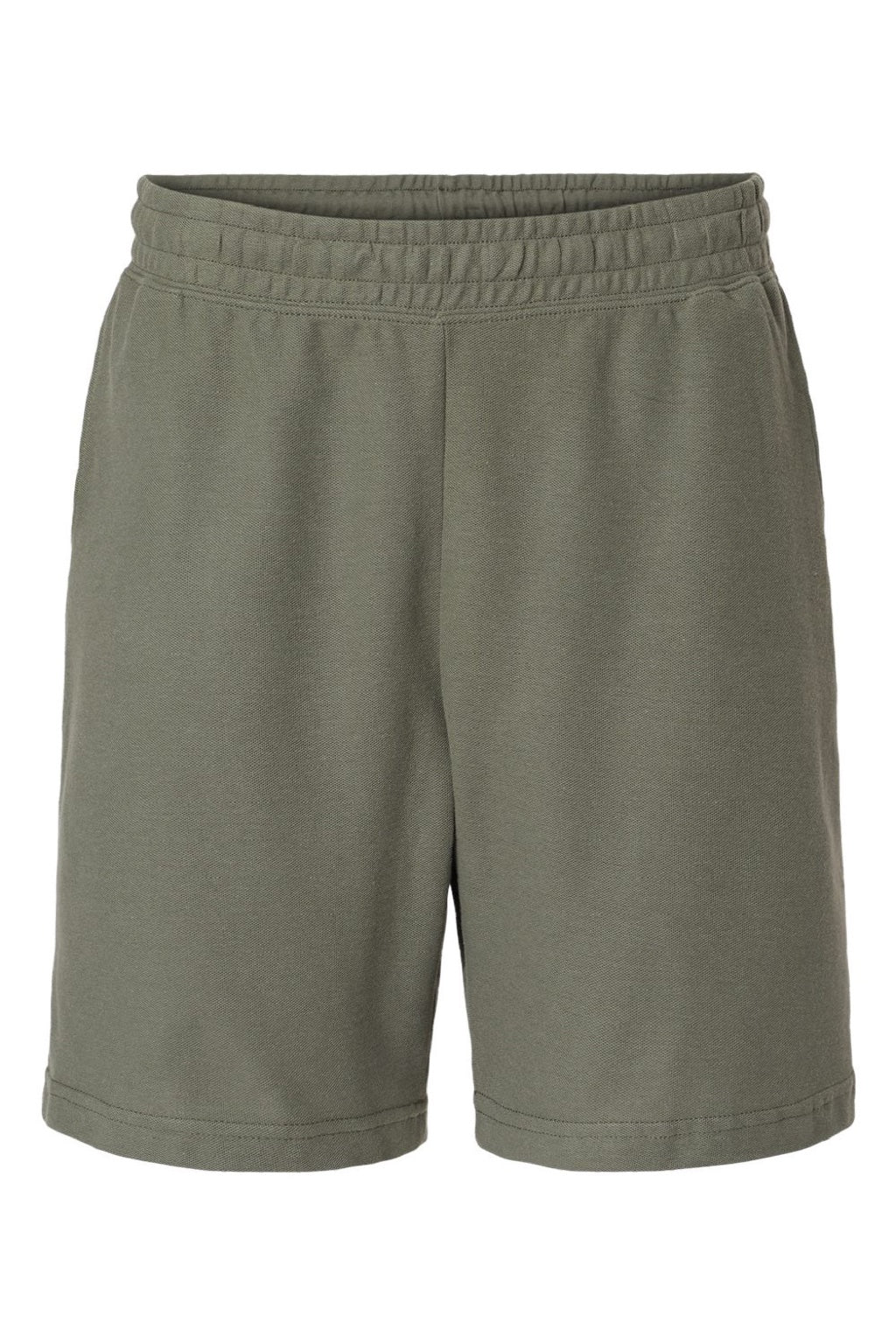 American Apparel 2PQ Mens Gym Shorts w/ Pockets Lieutenant Green Flat Front