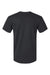 American Apparel 2004CVC Mens CVC Short Sleeve Henley T-Shirt Black Flat Back