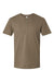 American Apparel 2004CVC Mens CVC Short Sleeve Henley T-Shirt Heather Army Flat Front