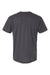 American Apparel 2004CVC Mens CVC Short Sleeve Henley T-Shirt Heather Charcoal Grey Flat Back