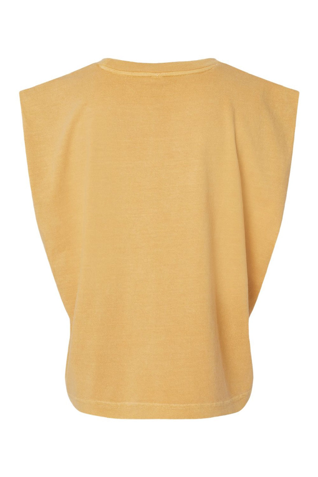 American Apparel 307GD Womens Garment Dyed Muscle Tank Top Faded Mustard Yellow Flat Back