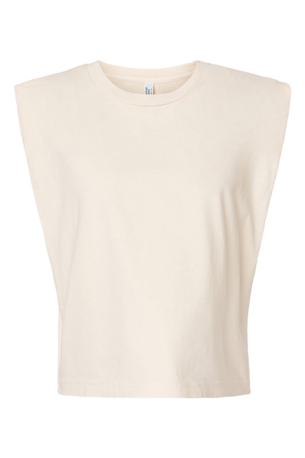 American Apparel 307GD Womens Garment Dyed Muscle Tank Top Faded Cream Flat Front