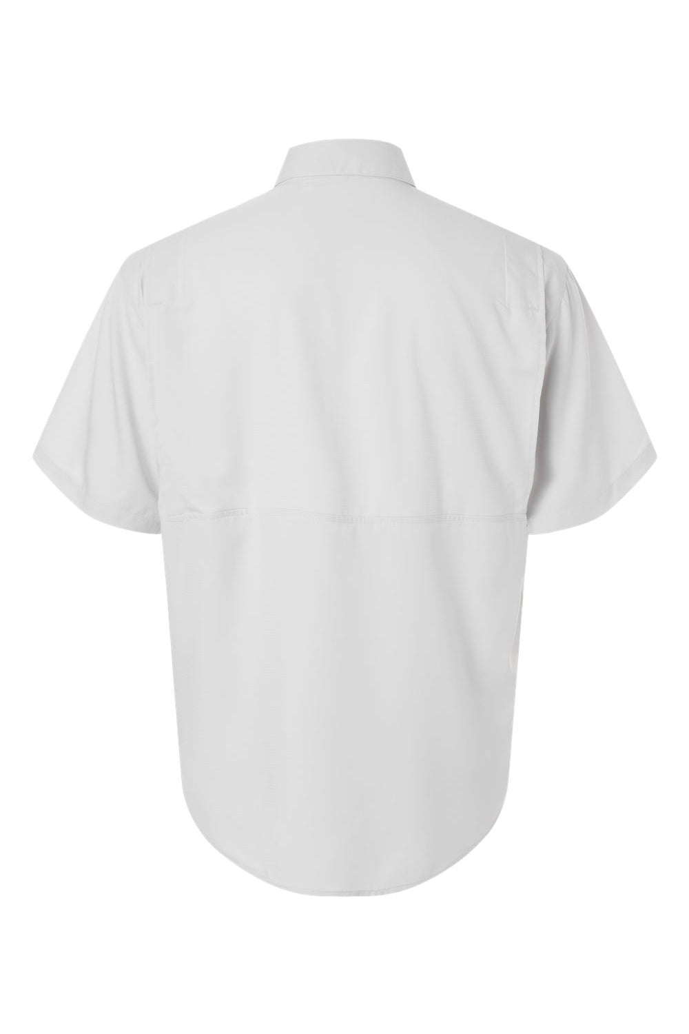 Paragon 700 Mens Hatteras Performance Moisture Wicking Short Sleeve Button Down Shirt w/ Double Pockets Aluminum Grey Flat Back