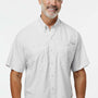 Paragon Mens Hatteras Performance Moisture Wicking Short Sleeve Button Down Shirt w/ Double Pockets - Aluminum Grey