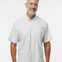 Paragon Mens Hatteras Performance Moisture Wicking Short Sleeve Button Down Shirt w/ Double Pockets - Aluminum Grey - NEW