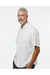 Paragon 700 Mens Hatteras Performance Short Sleeve Button Down Shirt Aluminum Grey Model Side