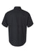 Paragon 700 Mens Hatteras Performance Moisture Wicking Short Sleeve Button Down Shirt w/ Double Pockets Black Flat Back
