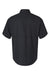 Paragon 700 Mens Hatteras Performance Short Sleeve Button Down Shirt Black Flat Back
