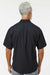 Paragon 700 Mens Hatteras Performance Moisture Wicking Short Sleeve Button Down Shirt w/ Double Pockets Black Model Back