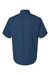 Paragon 700 Mens Hatteras Performance Moisture Wicking Short Sleeve Button Down Shirt w/ Double Pockets Navy Blue Flat Back