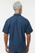Paragon 700 Mens Hatteras Performance Moisture Wicking Short Sleeve Button Down Shirt w/ Double Pockets Navy Blue Model Back